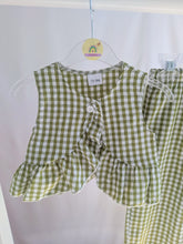 Load image into Gallery viewer, Green Gingham Two Piece Set

