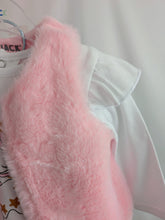 Load image into Gallery viewer, Baby Girls Faux Fur Gilet, Top &amp; Legging Outfit
