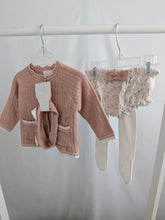 Load image into Gallery viewer, Baby Girls Knitted/ Woven Mix Outfit
