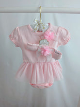Load image into Gallery viewer, Baby Girls Pink Bodysuit With Tutu Skirt &amp; Headband
