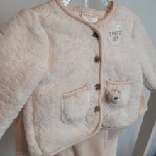 Load image into Gallery viewer, Baby Unisex Borg Jacket, Trouser &amp; Ribbed Bodysuit Outfit
