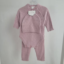 Load image into Gallery viewer, Baby Pink True Knit 3 Piece Outfit
