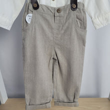 Load image into Gallery viewer, Baby Boys Bodysuit Shirt With Bow Tie &amp; Pant With Braces
