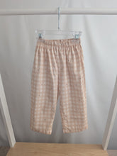 Load image into Gallery viewer, Beige and Cream Plaid Teddy Bottoms
