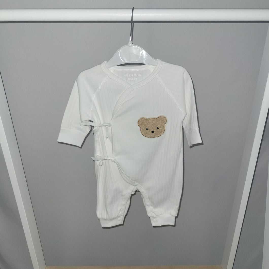 White Layette Footless Babygrow