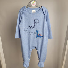 Load image into Gallery viewer, Blue Dinosaur Babygrow
