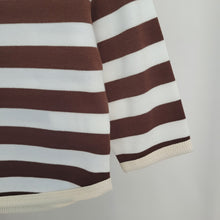 Load image into Gallery viewer, Brown and White Stripe Top
