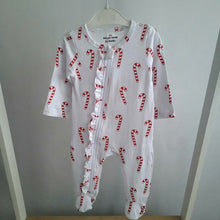 Load image into Gallery viewer, Baby Girls Candy Cane Onesie &amp; Headband
