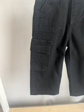 Load image into Gallery viewer, Boys Black Denim Cargo Pants
