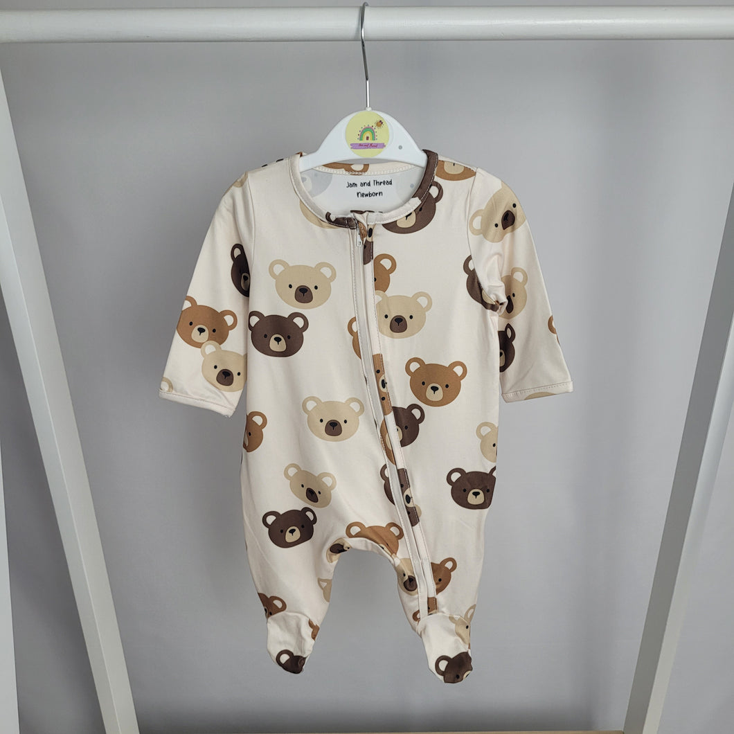 Zip Up Multi Face Teddy Onesie