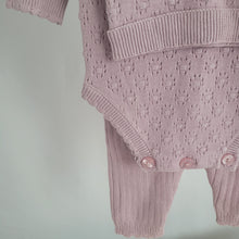 Load image into Gallery viewer, Baby Pink True Knit 3 Piece Outfit
