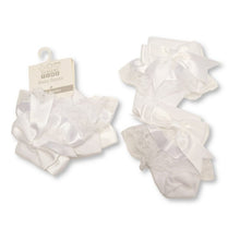 Load image into Gallery viewer, Baby Lace Socks With Bow - White
