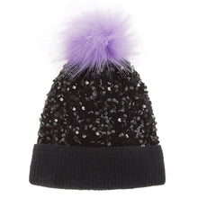 Load image into Gallery viewer, Girls Black Sequin Hat (2-6 Years)

