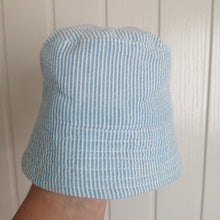 Load image into Gallery viewer, Baby Boys Blue Pinstriped Hat
