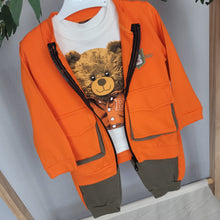 Load image into Gallery viewer, Orange and khaki jogger set
