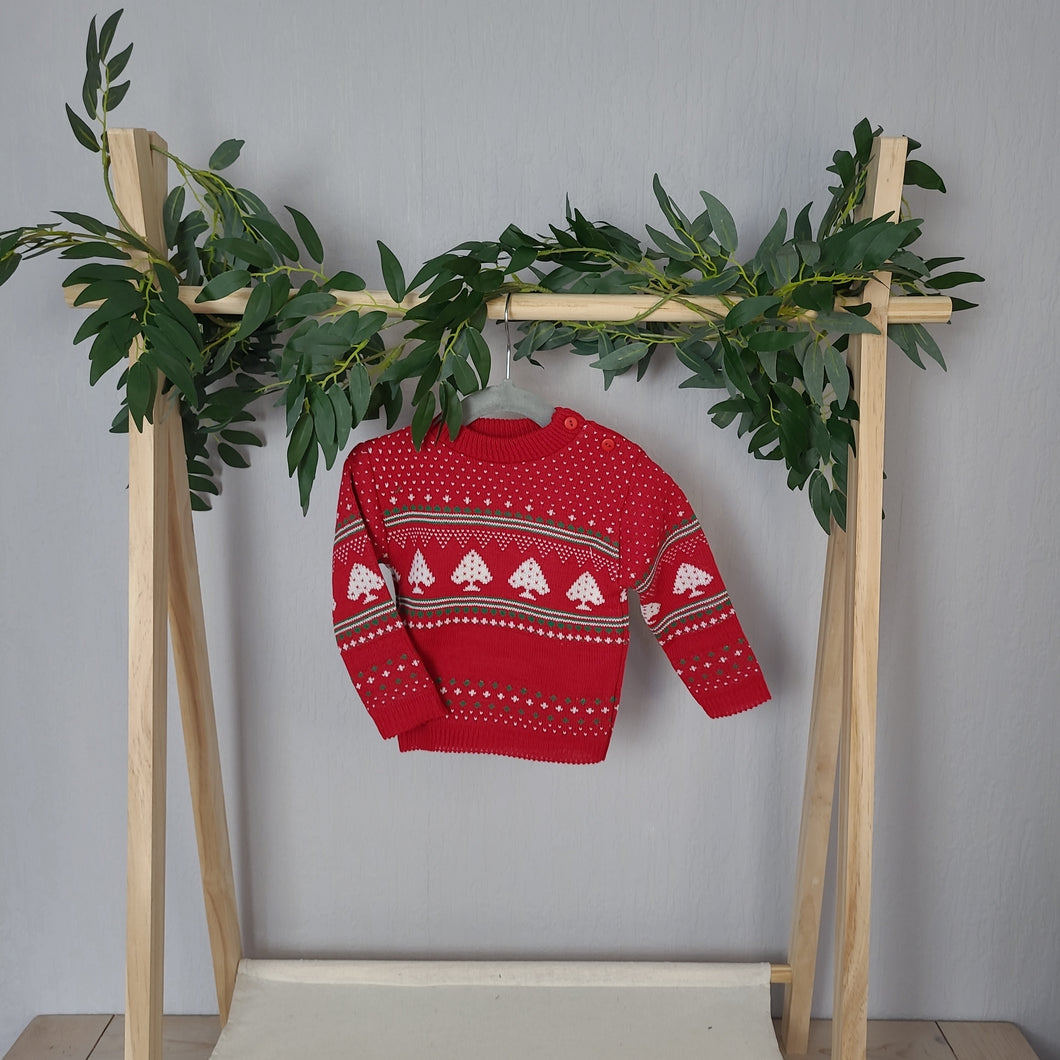 Baby Christmas Red Fairisle Jumper