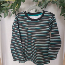 Load image into Gallery viewer, Black and Green Stripe Top
