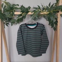 Load image into Gallery viewer, Black and Green Stripe Top
