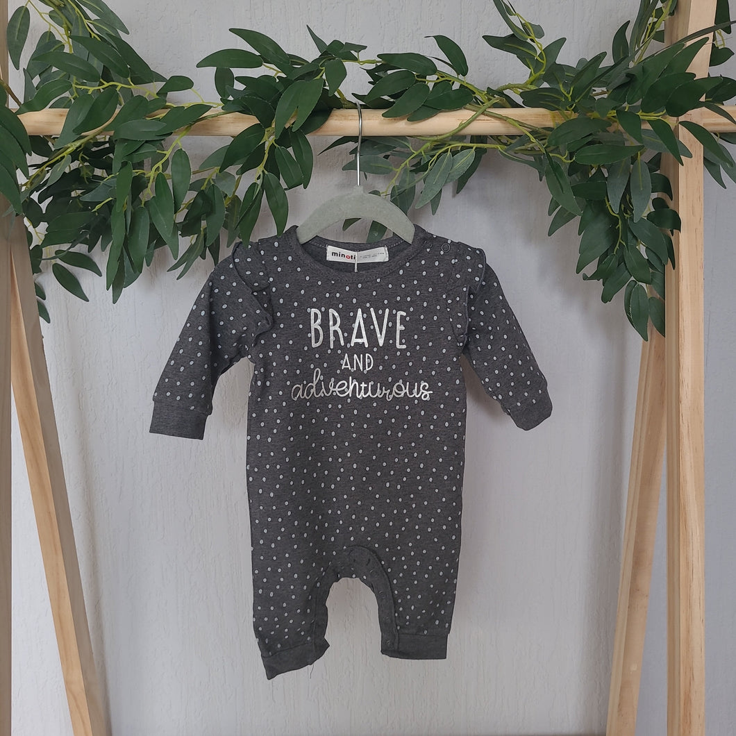 Grey Polka Dot Onesie