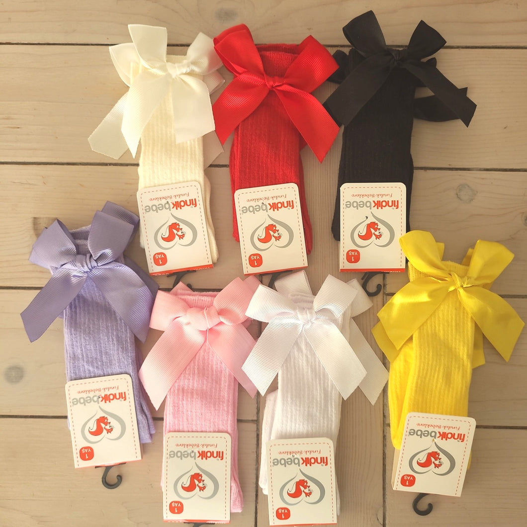 Knee Length Bow Socks