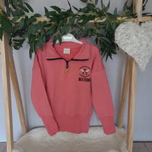 Load image into Gallery viewer, Girls Pink 1/4 zip sweatshirt
