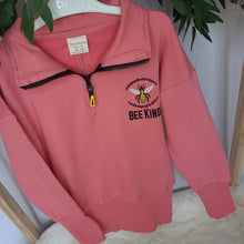 Load image into Gallery viewer, Girls Pink 1/4 zip sweatshirt
