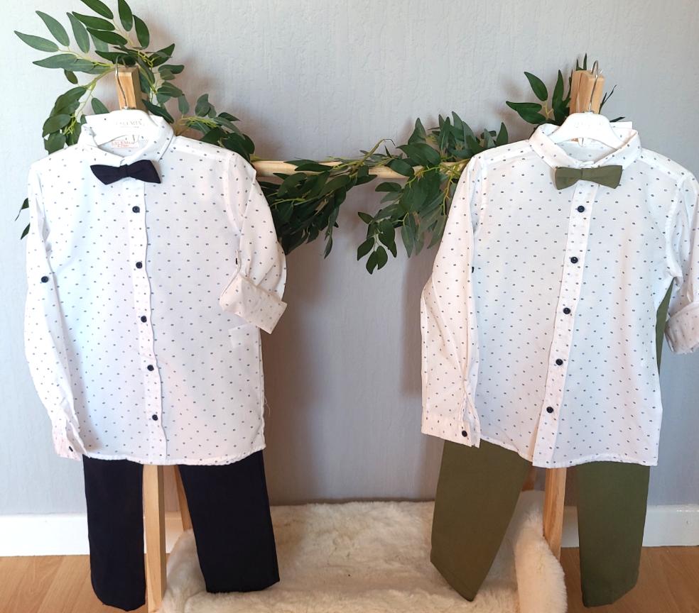 Boys 3 Piece Shirt, Bow Tie and Trouser Set
