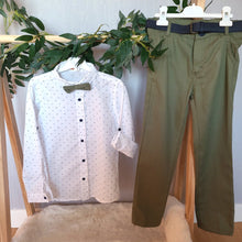 Load image into Gallery viewer, Boys 3 Piece Shirt, Bow Tie and Trouser Set
