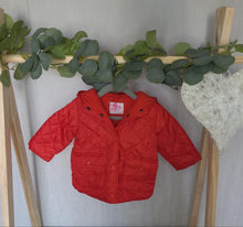 Load image into Gallery viewer, Baby Girls Red Padded Jacket
