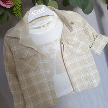 Load image into Gallery viewer, Boys Neutral Tone Shirt and T-shirt Set
