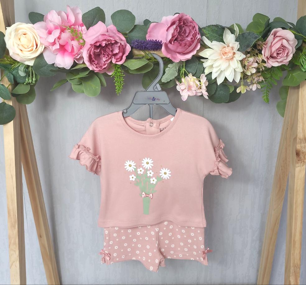 Baby Girls Daisy Printed Top & Short