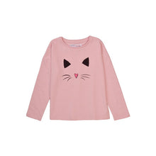 Load image into Gallery viewer, Baby girls pink cat long sleeve top
