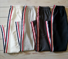 Load image into Gallery viewer, Girls Stripe Leggings with side stripe detail

