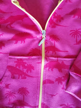 Load image into Gallery viewer, Dinosaurs pattern/pocketed and zip up Hoodie

