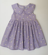 Load image into Gallery viewer, Lilac Floral Dress With Peter Pan Collar
