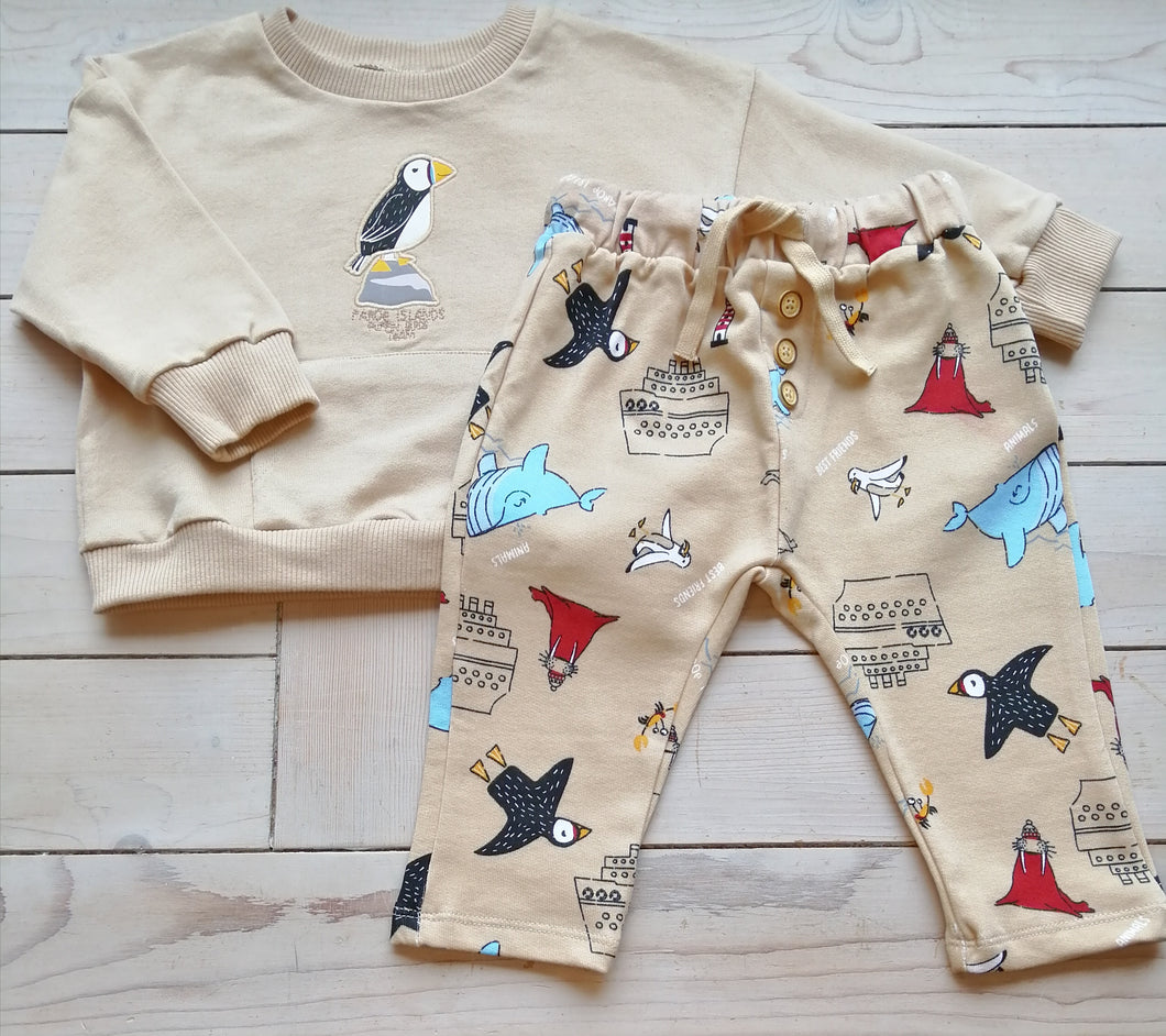 Beige Toucan 2 Piece Set