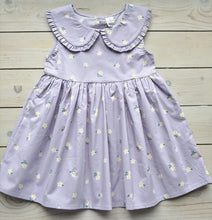 Load image into Gallery viewer, Lilac Floral Dress With Peter Pan Collar
