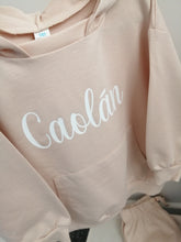 Load image into Gallery viewer, Personalised Beige Hoodie and Jogger Set
