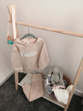 Load image into Gallery viewer, Personalised Beige Hoodie and Jogger Set
