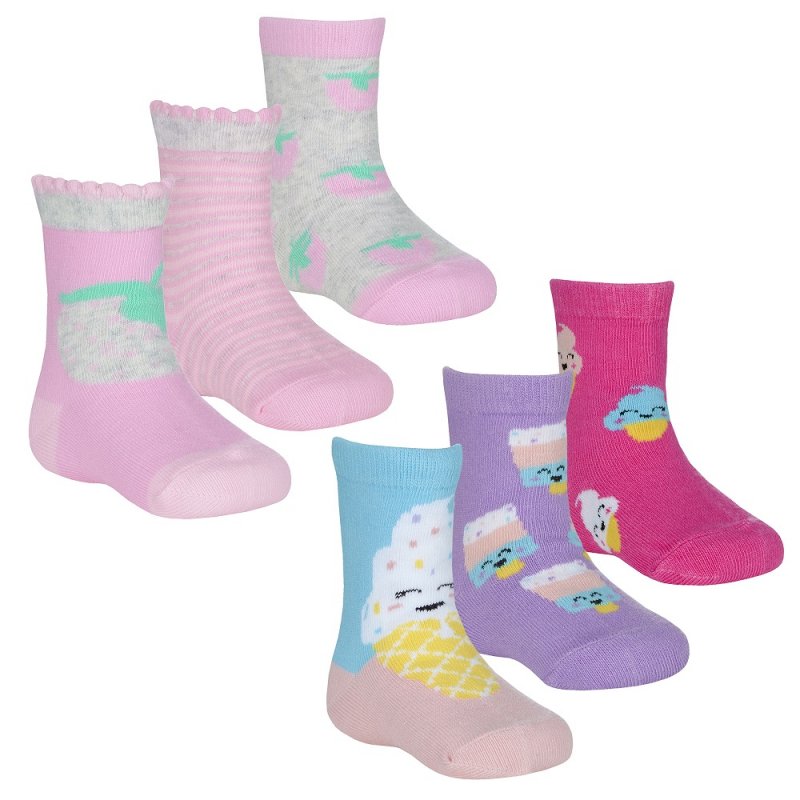 GIRLS 3 PACK COTTON ANKLE SOCKS