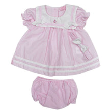 Load image into Gallery viewer, Baby girls pink sailor dress set
